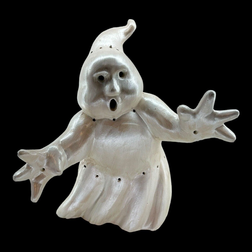 1980s Ceramic Mooglie Ghost Hobbyist Ghostbusters Mold Light Up Vintage NO CORD